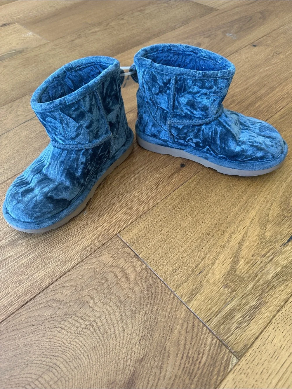 UGG Kids Plush Ankle Boots - Blue